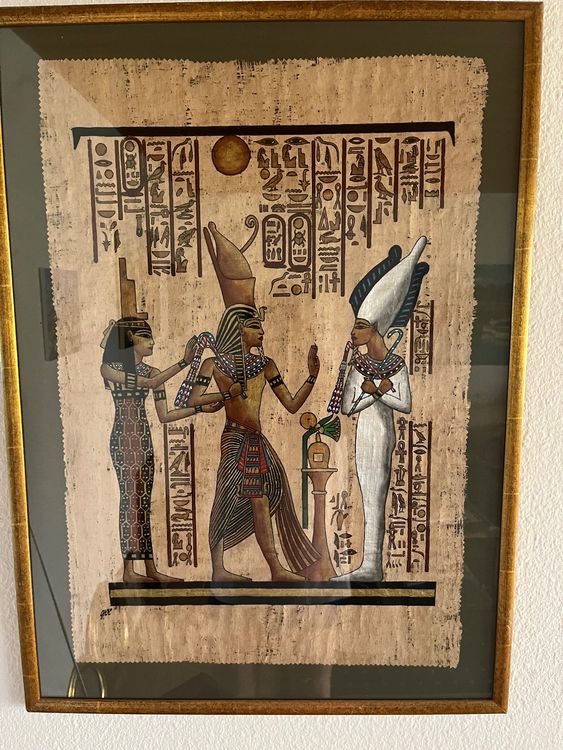 Papyrus Vintage Original Ägypten Papyrus inkl. Bilderrahmen Kaufen