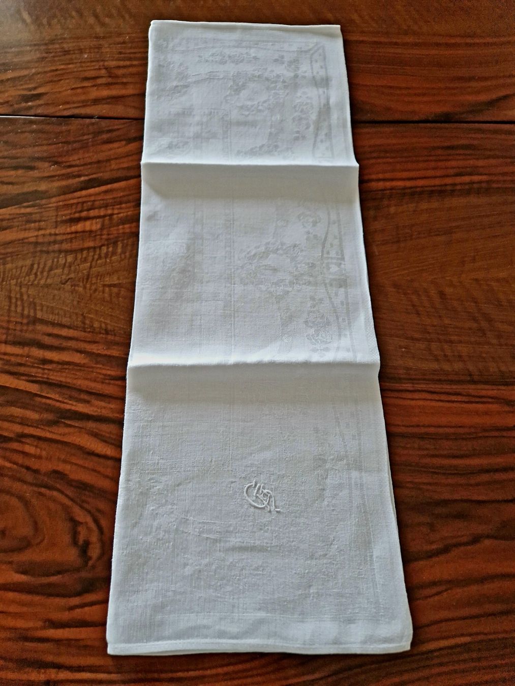 Tovaglioli: Leinedamast Servietten mit Monogramm GF – Nuovo (secondo la descrizione) da Bern venduto da Antikbatik 4