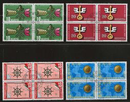 1954 : Nr. 316 - 319 im VB, Ersttag BERNE