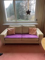 Echt-Leder 2er Sofa beige