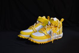 Off-White x Nike Air Force 1 Mid, Gelb, Grösse 45, Neu!
