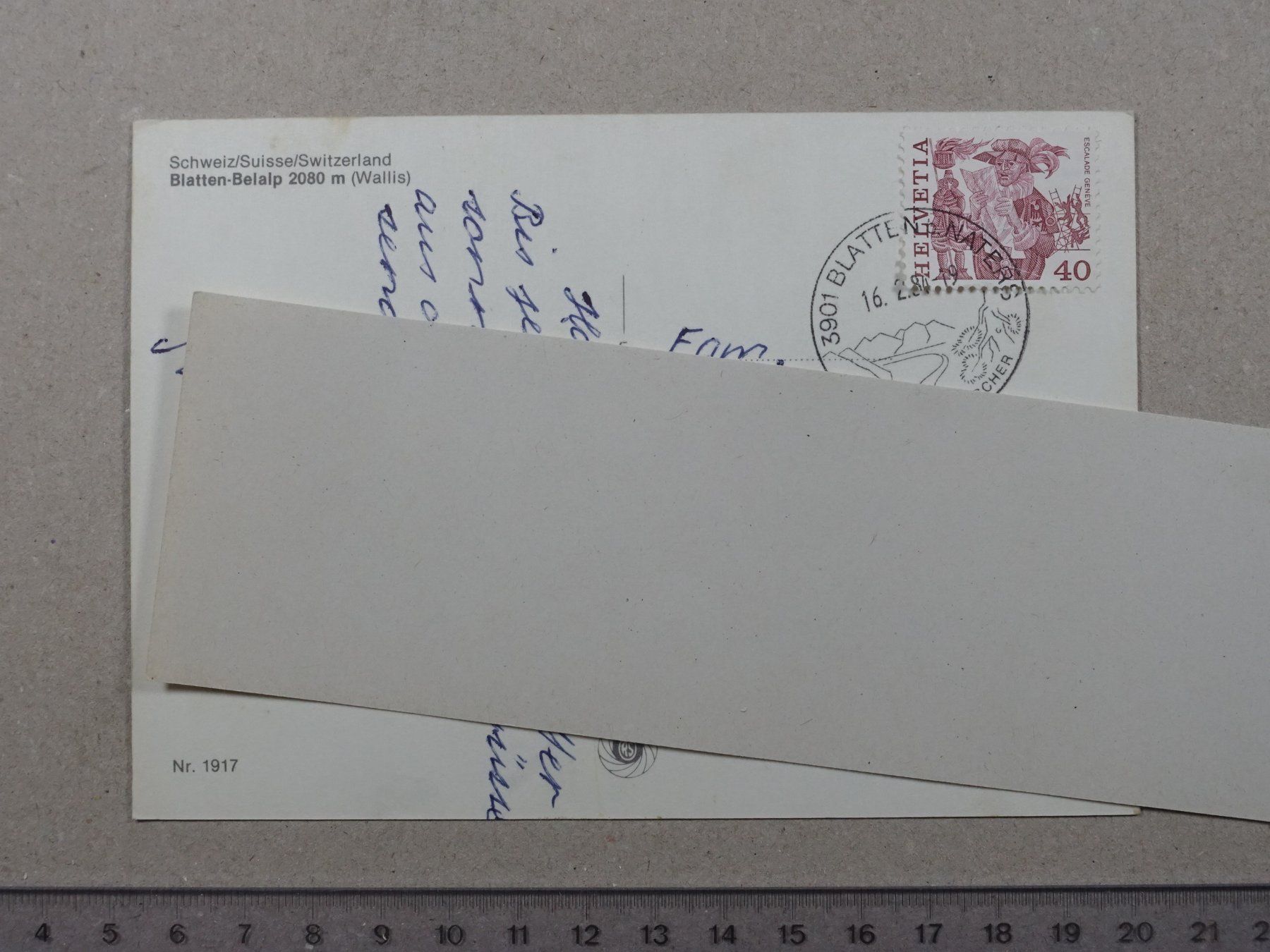 Cartoline postali: Blatten Belap, 1984 – Usato da Lenzburg venduto da fh1 1