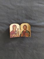 Icône Diptyque de voyage Marie et Jésus Christ.