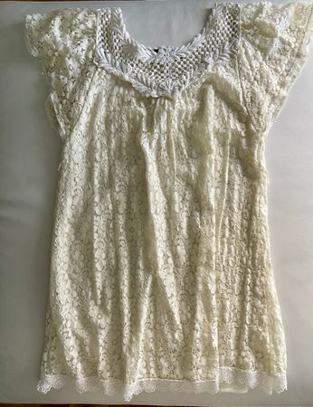 Minikleid aus Spitzen weiss Gr S