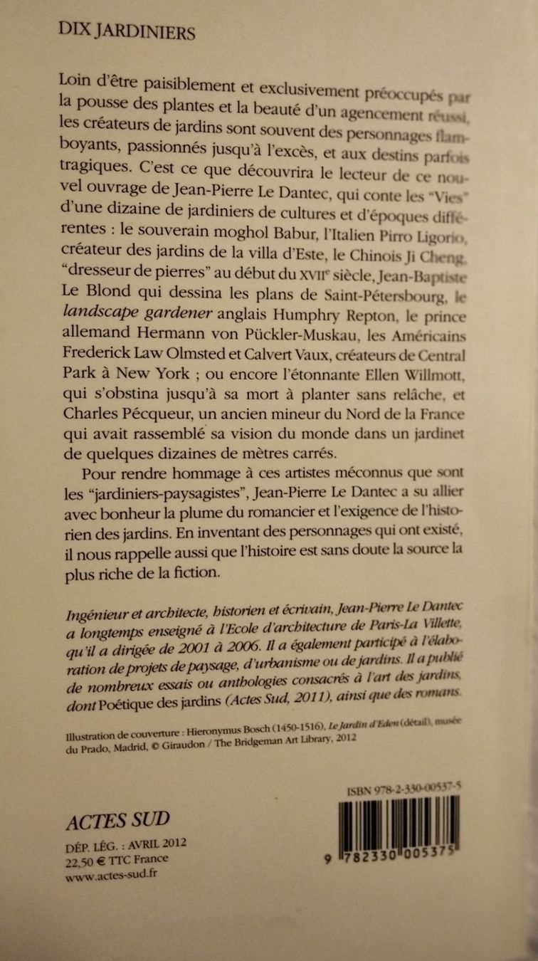 Libri: Jean-Pierre Le Dantec: Dix jardiniers – Usato da Niederglatt ZH venduto da Siegfried67 1