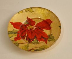 VINTAGE Yankee Candle Weihnachtsstern / Poinsettia Teller
