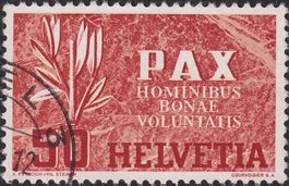 1945, PAX Nr.267 (Olivenzweig) Luxusstück von BASEL, 25.-+