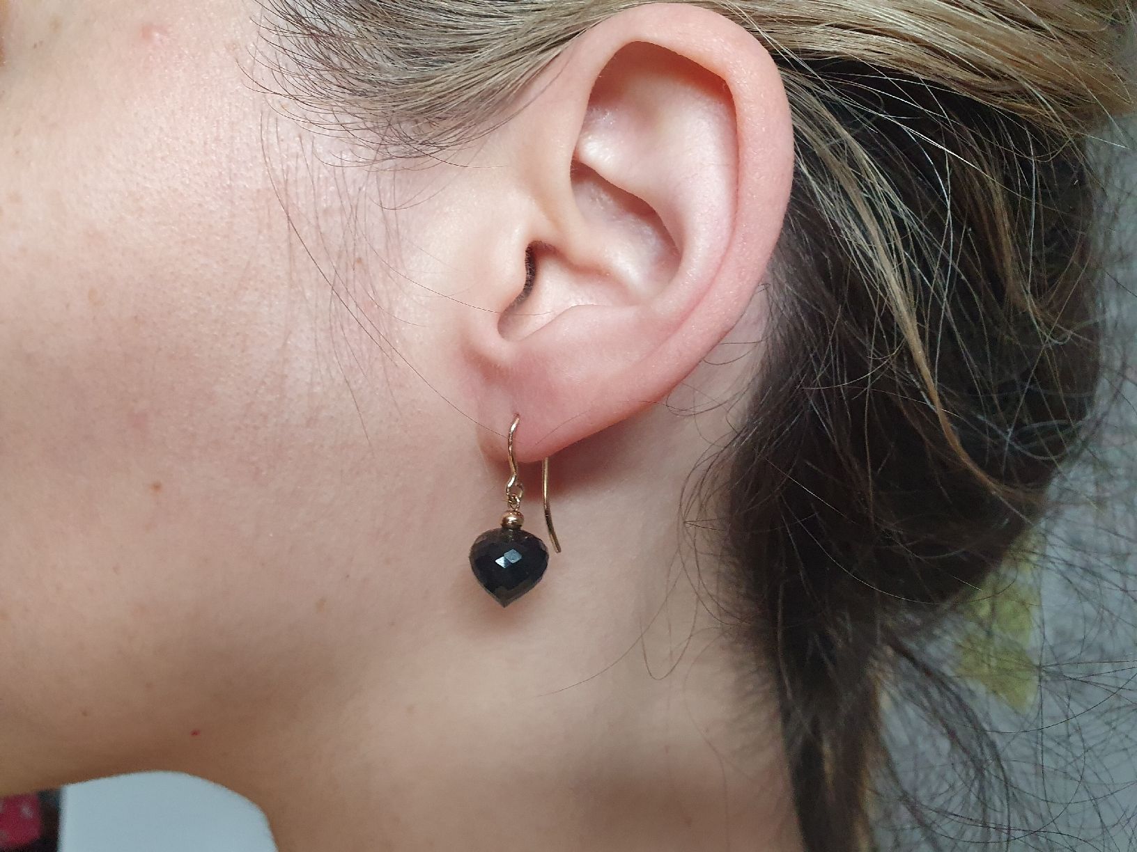 Orecchini pendenti & Orecchini a lobo: süsse Einhänger/Ohrringe, 585er Gold mit Onyx "Zwiebelchen" – Nuovo (secondo la descrizione) da Neuhausen venduto da mamanti024 3