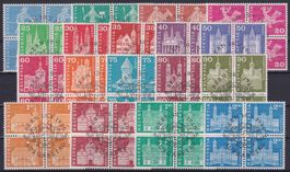 1960, Serie Viererblöcke 355-372 Ersttag BERN, Kat: 300.-