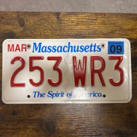 🇺🇸 U.S. Autoschild - Massachusetts 253 WR3 - ORIGINAL