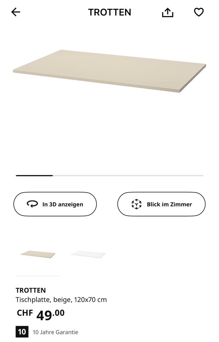 Ikea Tische: Tischplatte zu verkaufen – Gebraucht aus Zürich von casatauriello 1