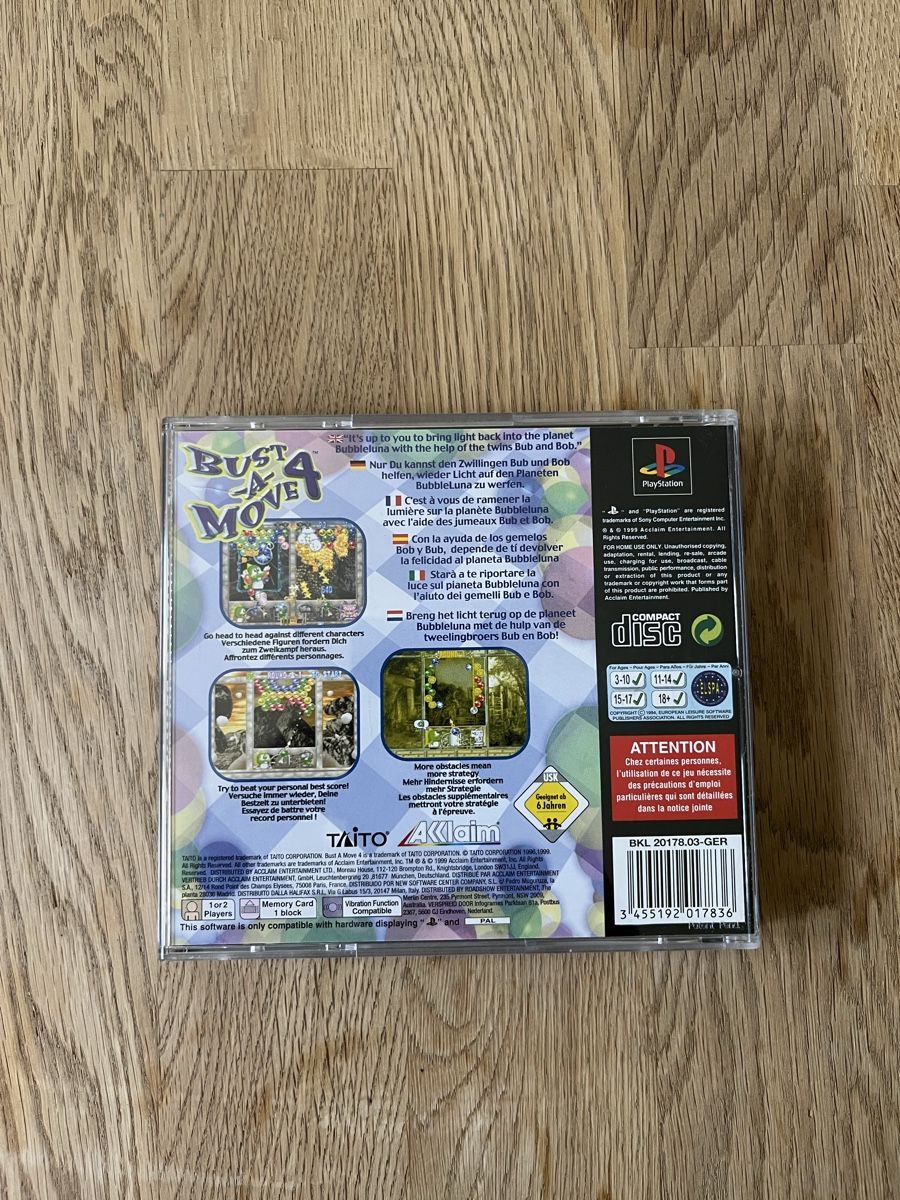 Spiele: Bust a Move 4 - PS1 – Gebraucht aus Baden von tob_t8gw 1