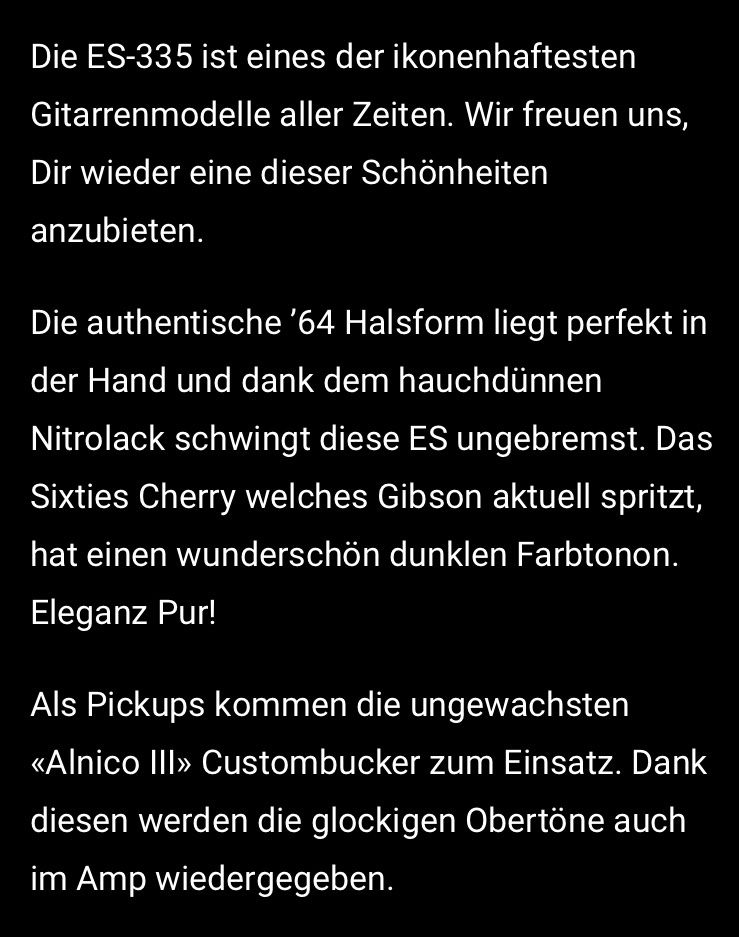 Gibson Strumenti musicali: Gibson ES 335 1964 Custom  – Nuovo (secondo la descrizione) da Winkel venduto da Bluesharry1 3