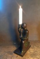 Antike Bronze Skulptur als Kerzenständer