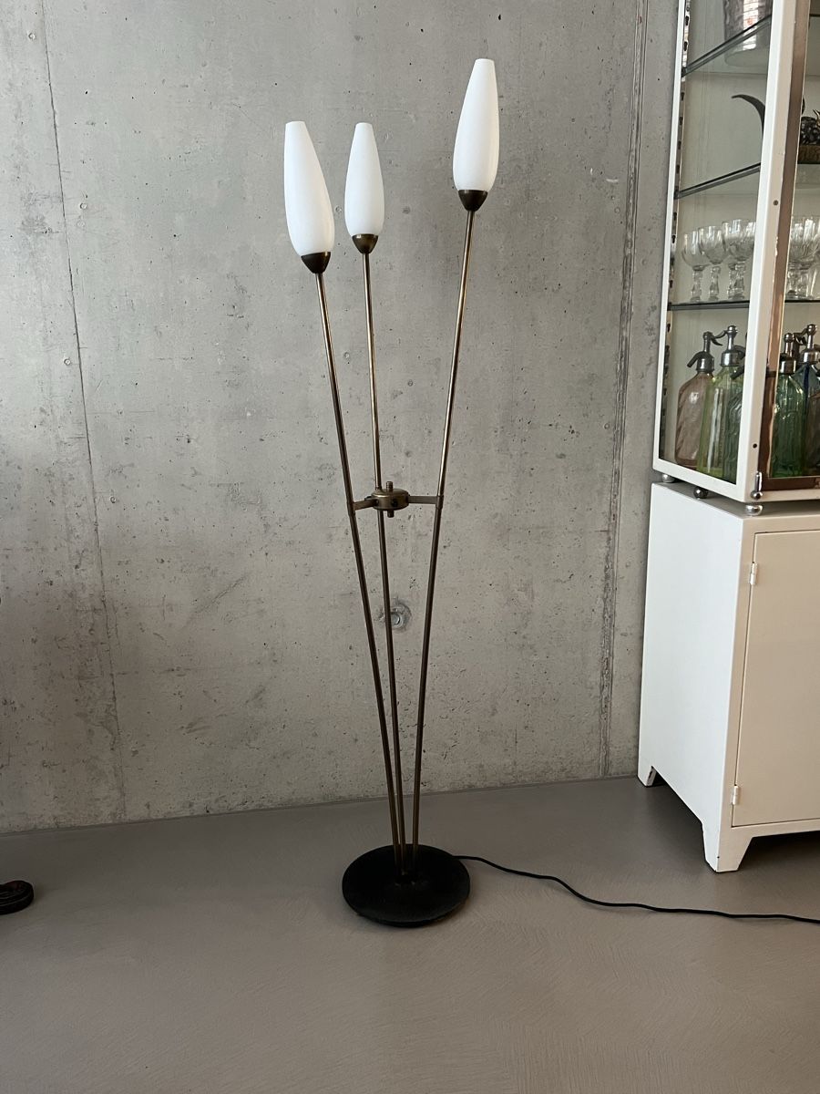 Lampen: Mid Century Ständerleuchte Messing – Gebraucht aus Wabern von La-Vitrine 9