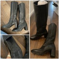 Damenstiefel Gabor schwarz Leder Grösse 6.5 gebraucht