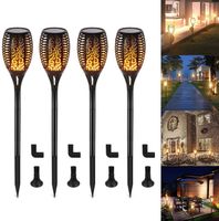 4Stk Solar Fackeln Lampe Solarleuchten