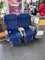 Flugzeug-Doppelsitz - Airline Sitz - Aviation - Vintage