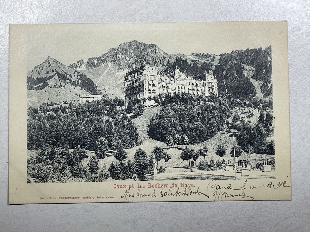 Ansichtskarten: Alte Ansichtskarte Caux et les Rochers de Naye – Gebraucht aus Strengelbach von Aschatan5