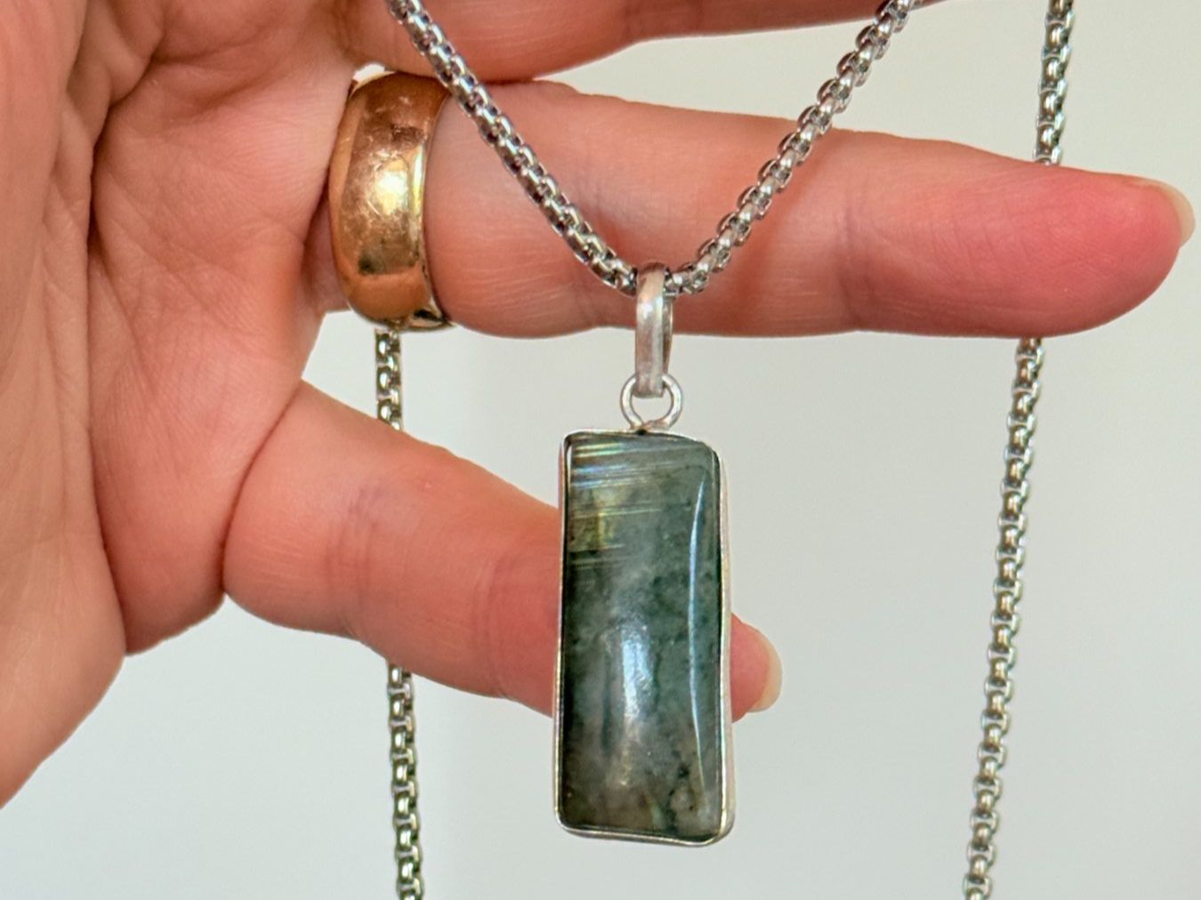 Catenine: Collier avec Labradorite – Nuovo e nell'imballaggio originale da Genève venduto da AWWA