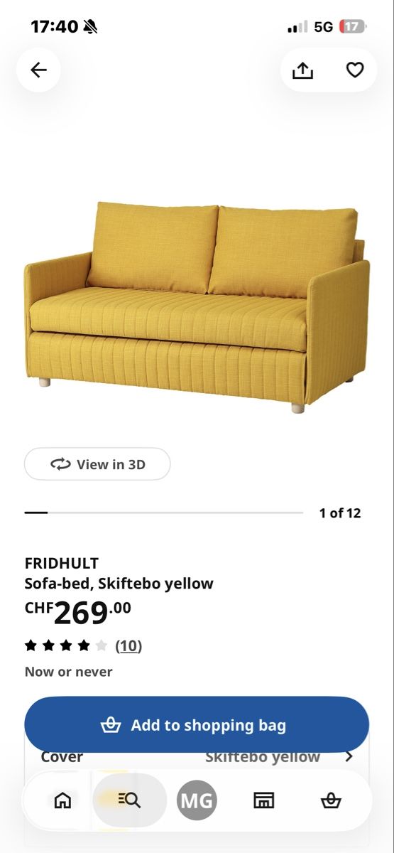 Sofas: Sofabett Gelb  – Gebraucht aus Basel von max_dpp2 1