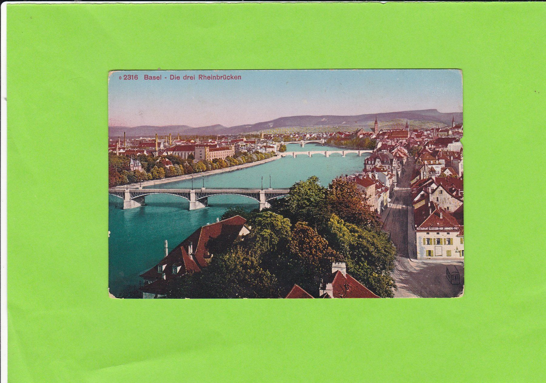 Cartoline postali: Basel-die drei Rheinbrücken – Usato da St. Peterzell venduto da neckertal