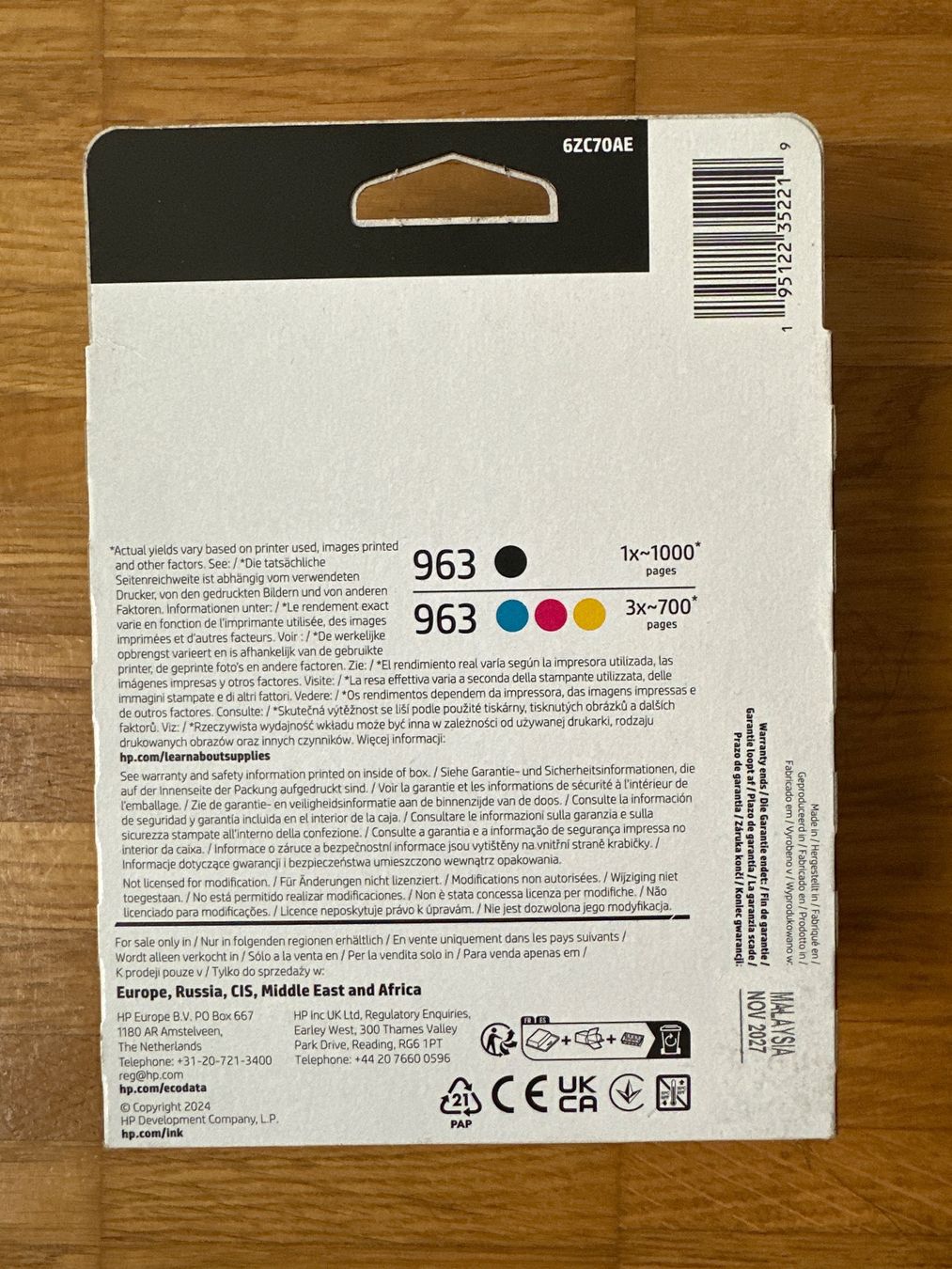 Hewlett Packard Cartucce per stampanti & toner: Druckerpatronen HP 963 4-er Pack original – Nuovo e nell'imballaggio originale da Uster venduto da Sargo 1