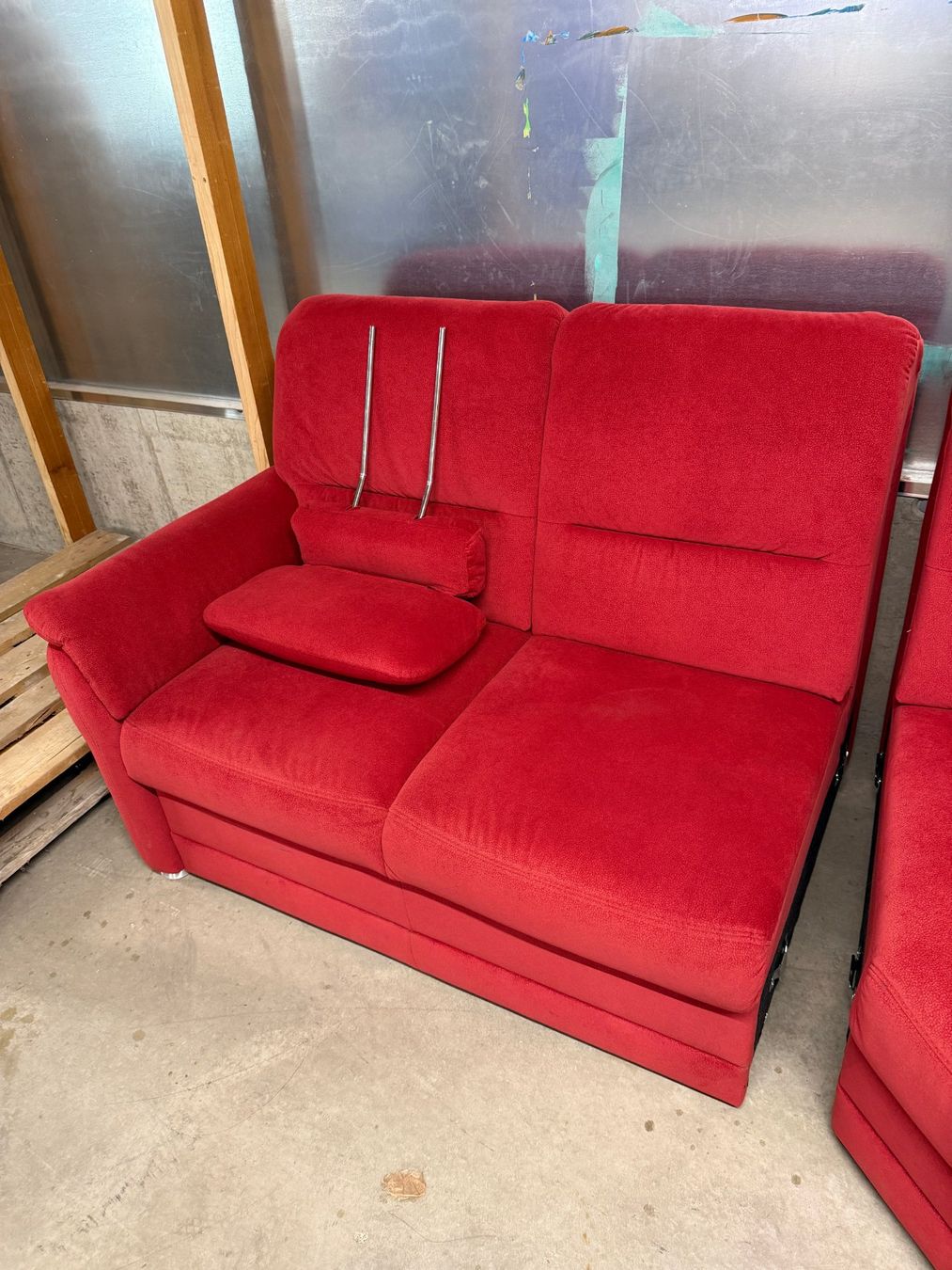 Divani: Edles rotes LIPO Ecksofa, echtes Alcantara – Usato da Seewil venduto da postmaster77 8
