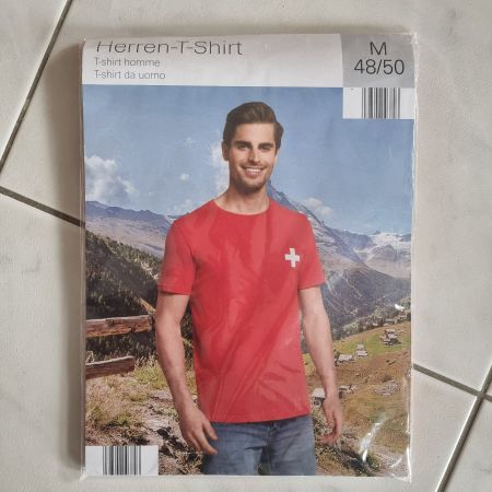 NEUES Herren T-Shirt mit Schweizer Kreuz, Grösse M