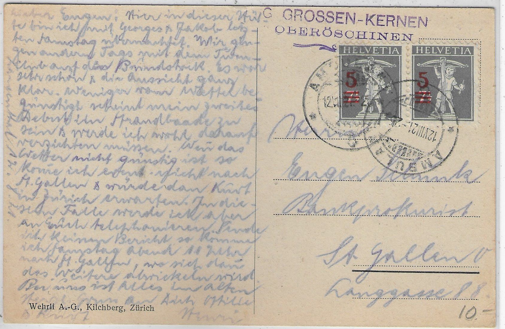 Cartoline postali: Oeschinen-Alp mit Blümlisalpgletscher – Usato da Ettingen venduto da Kartenplanet 1
