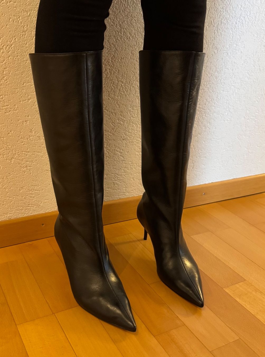 Damenschuhe: Elegante Lederstiefel, schwarz, Gr. 40 – Gebraucht aus Dübendorf von Malcika1 4