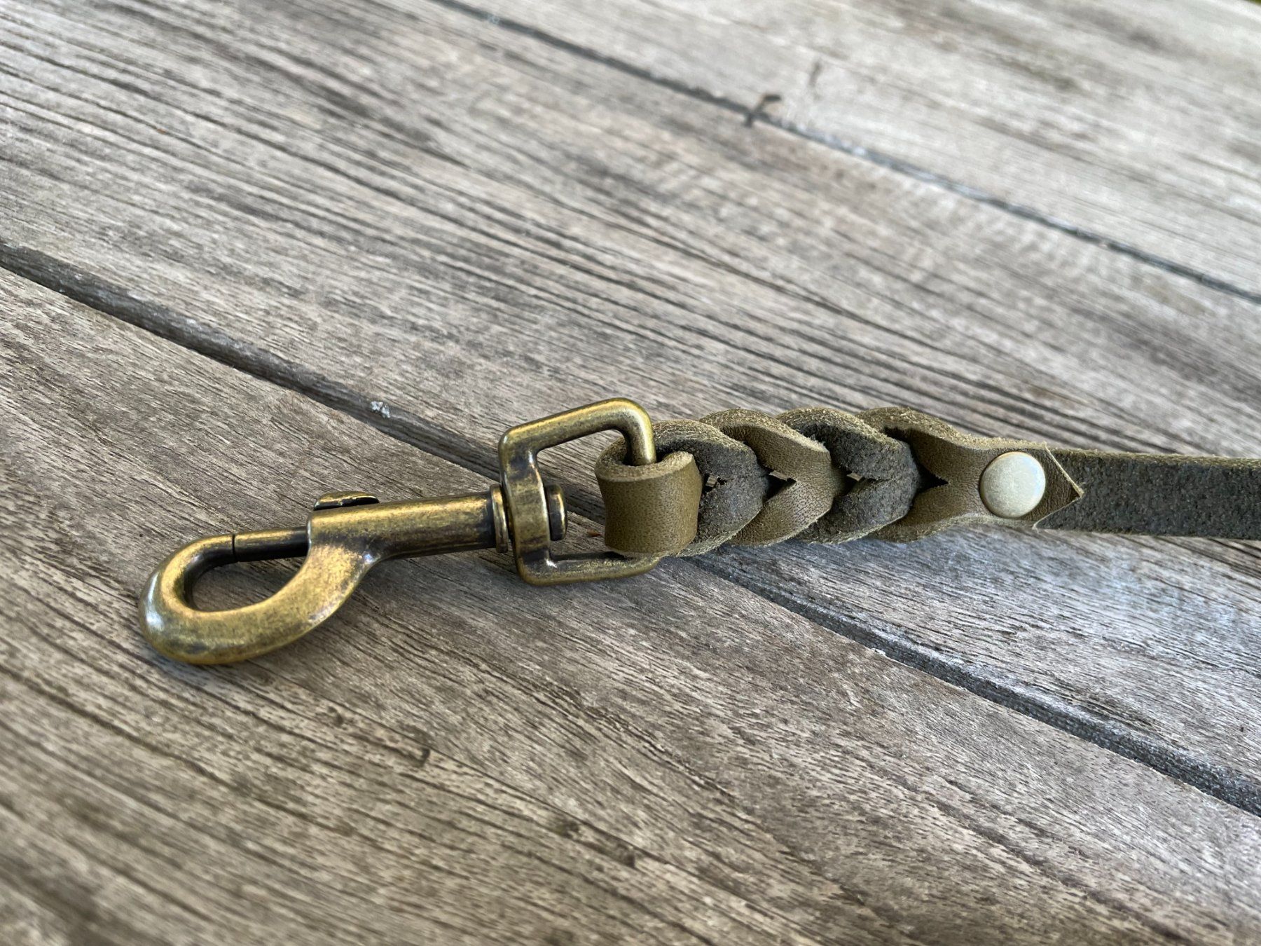 Leine & Halsband: Hundehalsband- & Leinenset Leder olive NEU - Medium – Neu und originalverpackt aus Gockhausen von Timiboy4 3