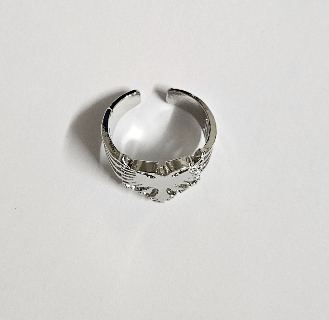 Ringe: Ring mit albanischem Adler chrom / silbrig – Neu und originalverpackt aus Kreuzlingen von RahMal 2