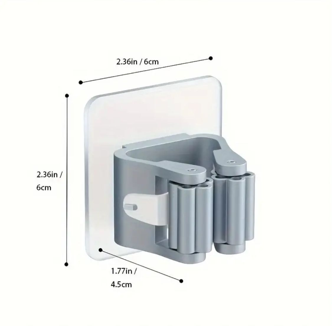 Supporti a parete: 3x Besenhalter, selbstklebend, neu, grau – Nuovo e nell'imballaggio originale da Suhr venduto da SchnapperCH 2
