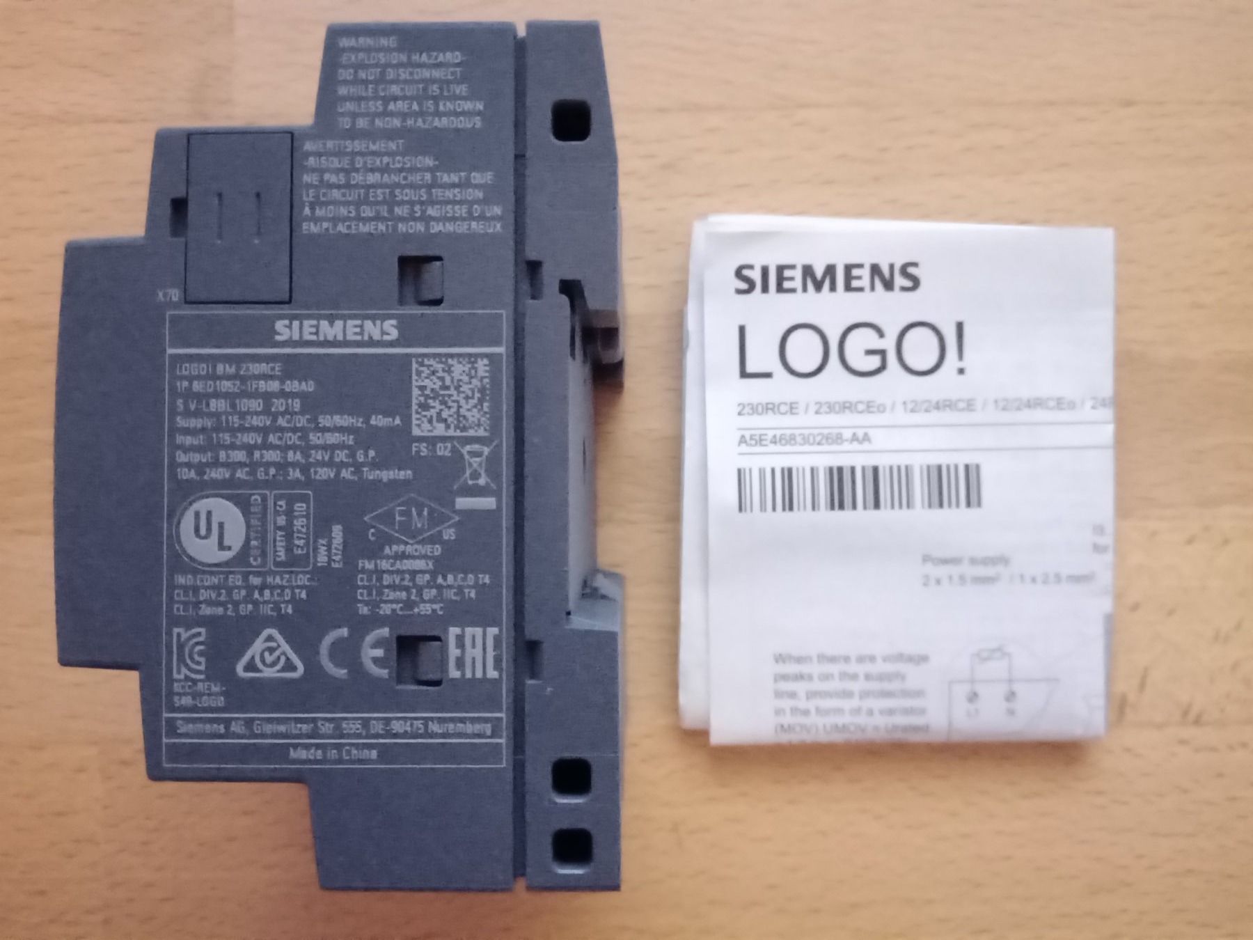 Siemens Sonstiger Industriebedarf: SIEMENS LOGO! 230RCE DI8/DO4 – Neu (gemäss Beschreibung) aus Zürich von  1