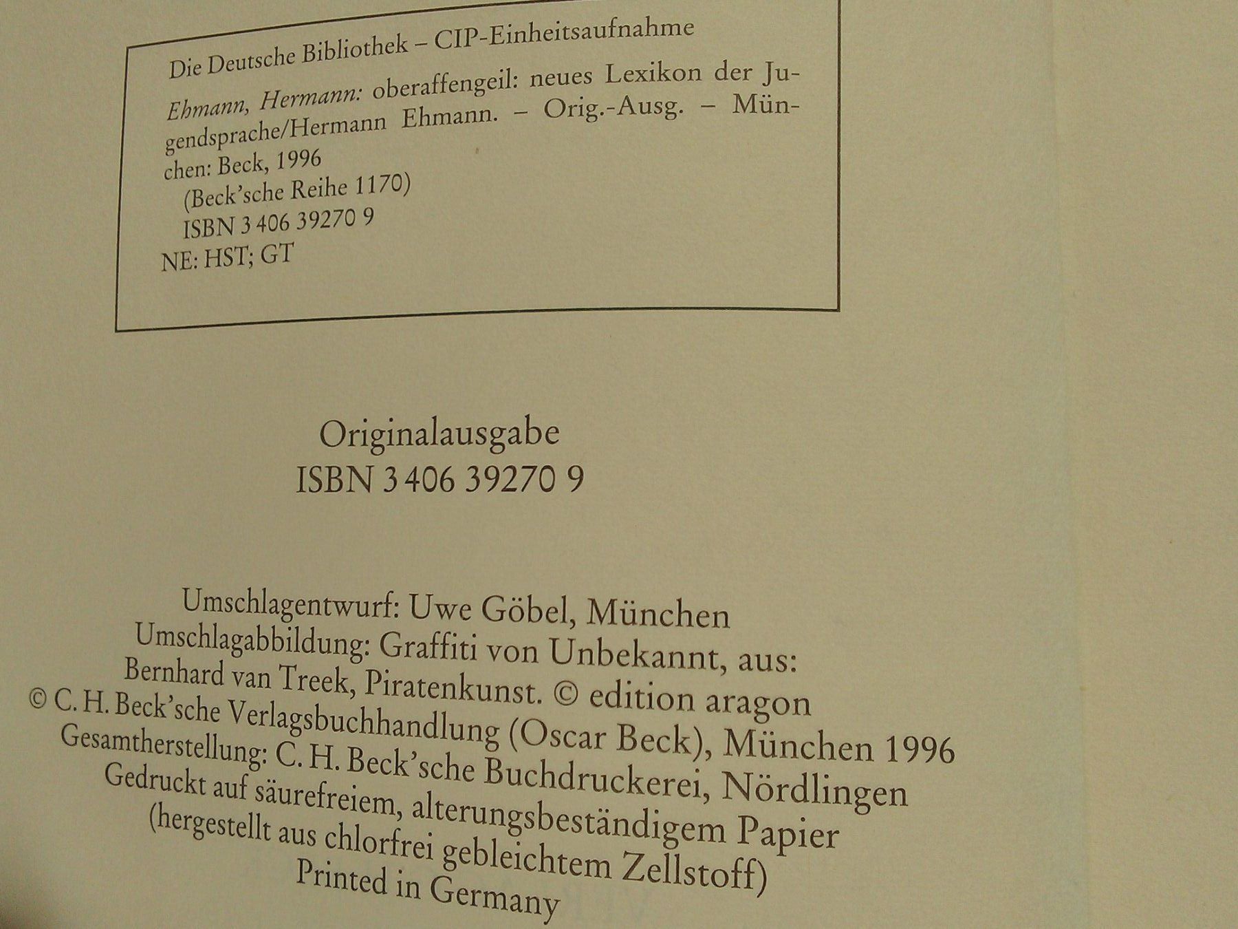 Libri: Oberaffengeil - (Hermann Ehmann) – Usato da St.Galllen venduto da elkaphone 4