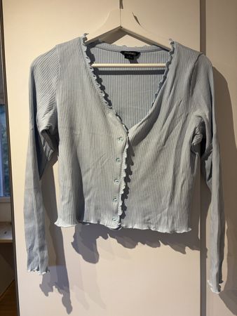 Tshirt Monki hellblau gerippt Grösse M guter Zustand
