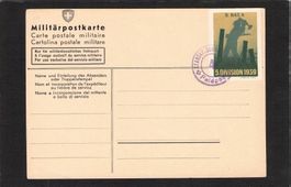 Militärpost S.Bat 4 - 5 Division 1939 , ungezähnt