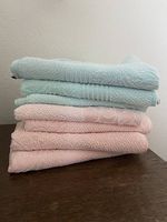 Handtücher Set Pastellfarben (rosa & mint)