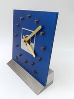 Kleine Tischuhr aus Metall, Junghans Quartz W738