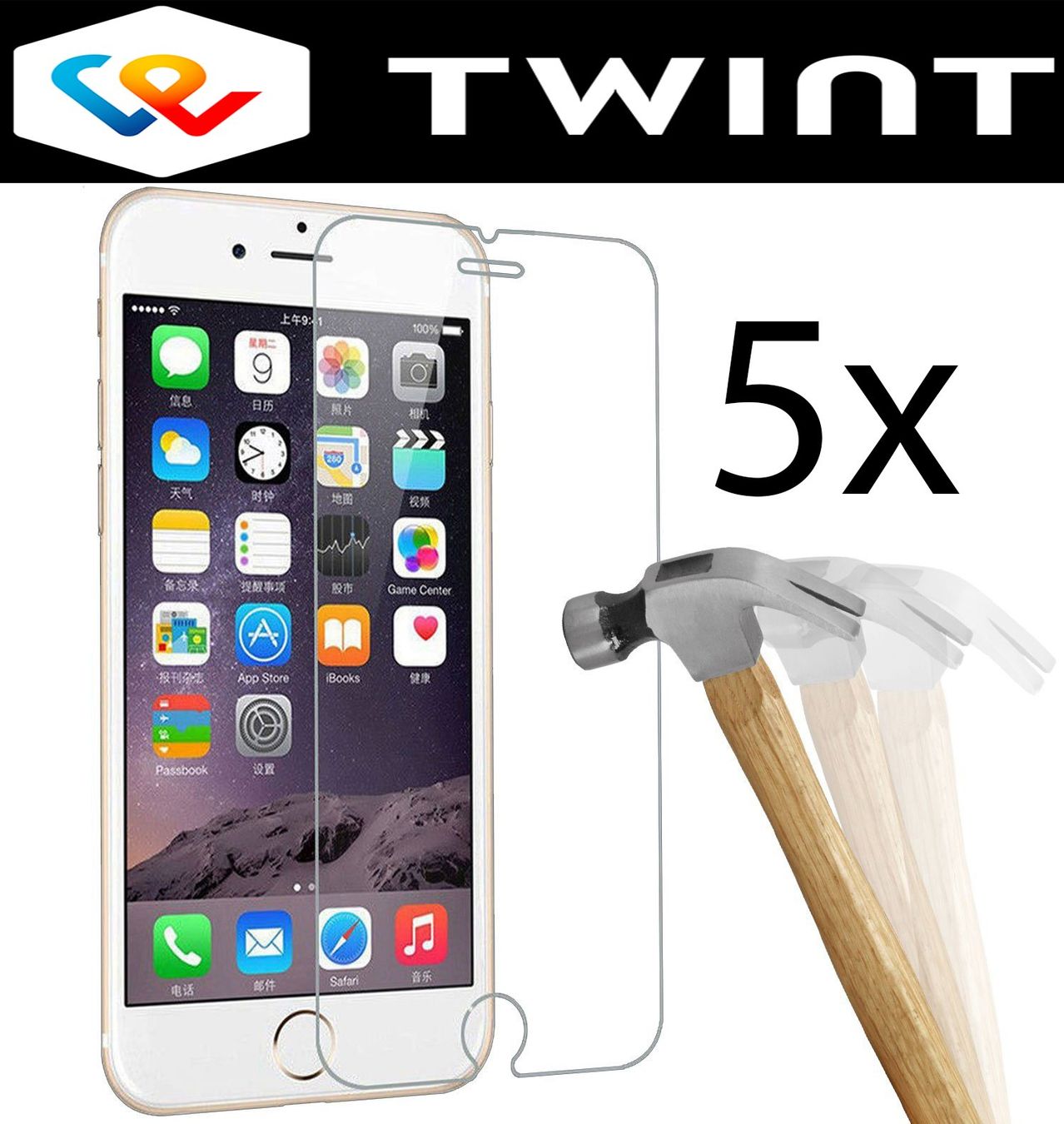 Cover & Protezioni schermo: 5x iPhone 7 plus / 8 plus Panzerglas Schutzglas Glas Verre – Nuovo e nell'imballaggio originale da Volketswil venduto da coverandmore