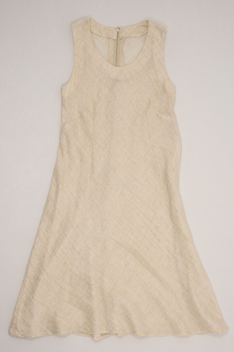 Kleider: Vintage Robe Longue Lin Texturée Beige T. S – Gebraucht aus Fribourg von re-fine 1