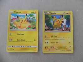 2   Pokémon Sammelkarten     Pikachu     Englisch Schrift HP