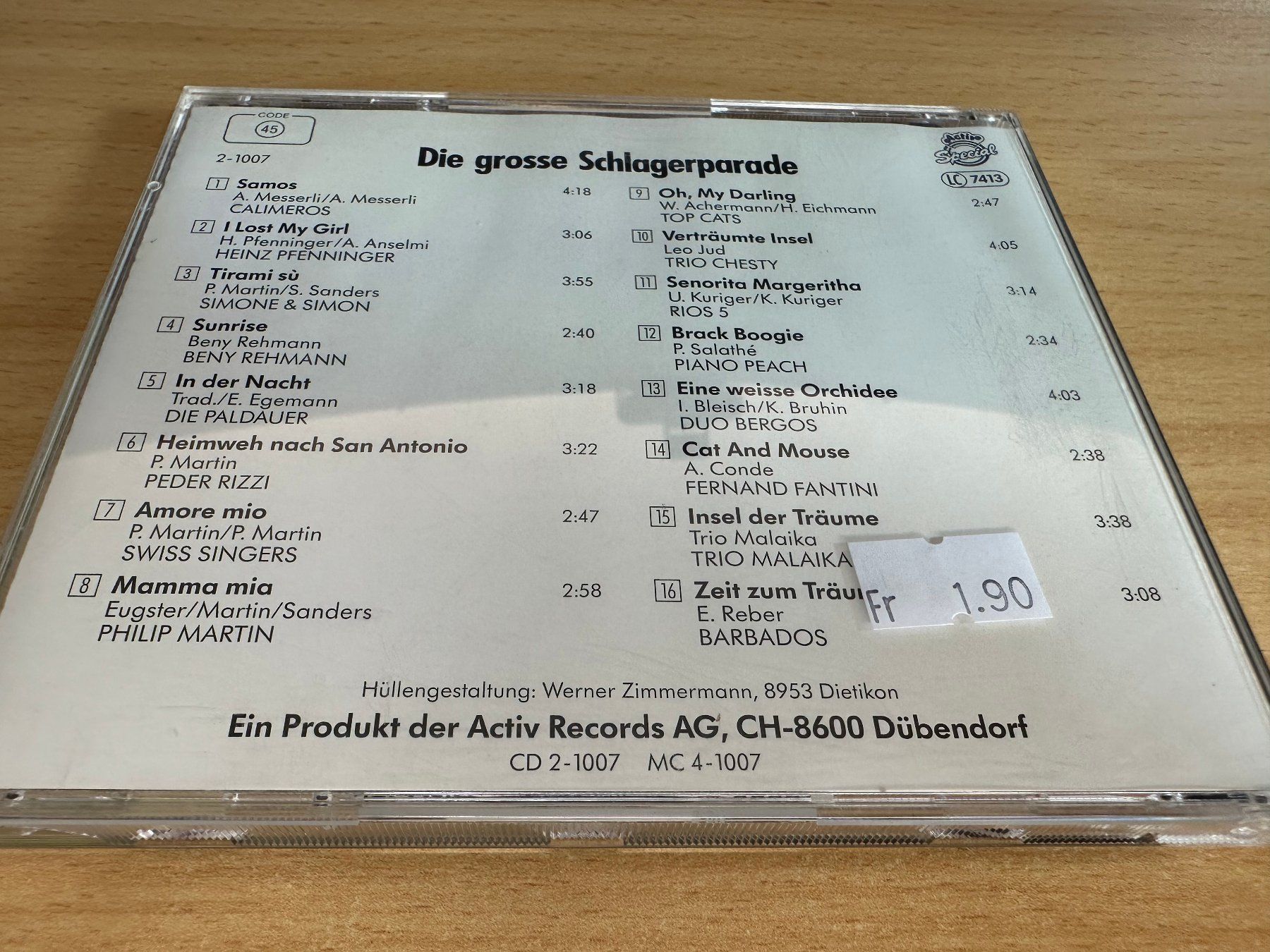 CDs: Various – Die Grosse Schlagerparade – Gebraucht aus Rikon im Tösstal von Alpenmutz 1