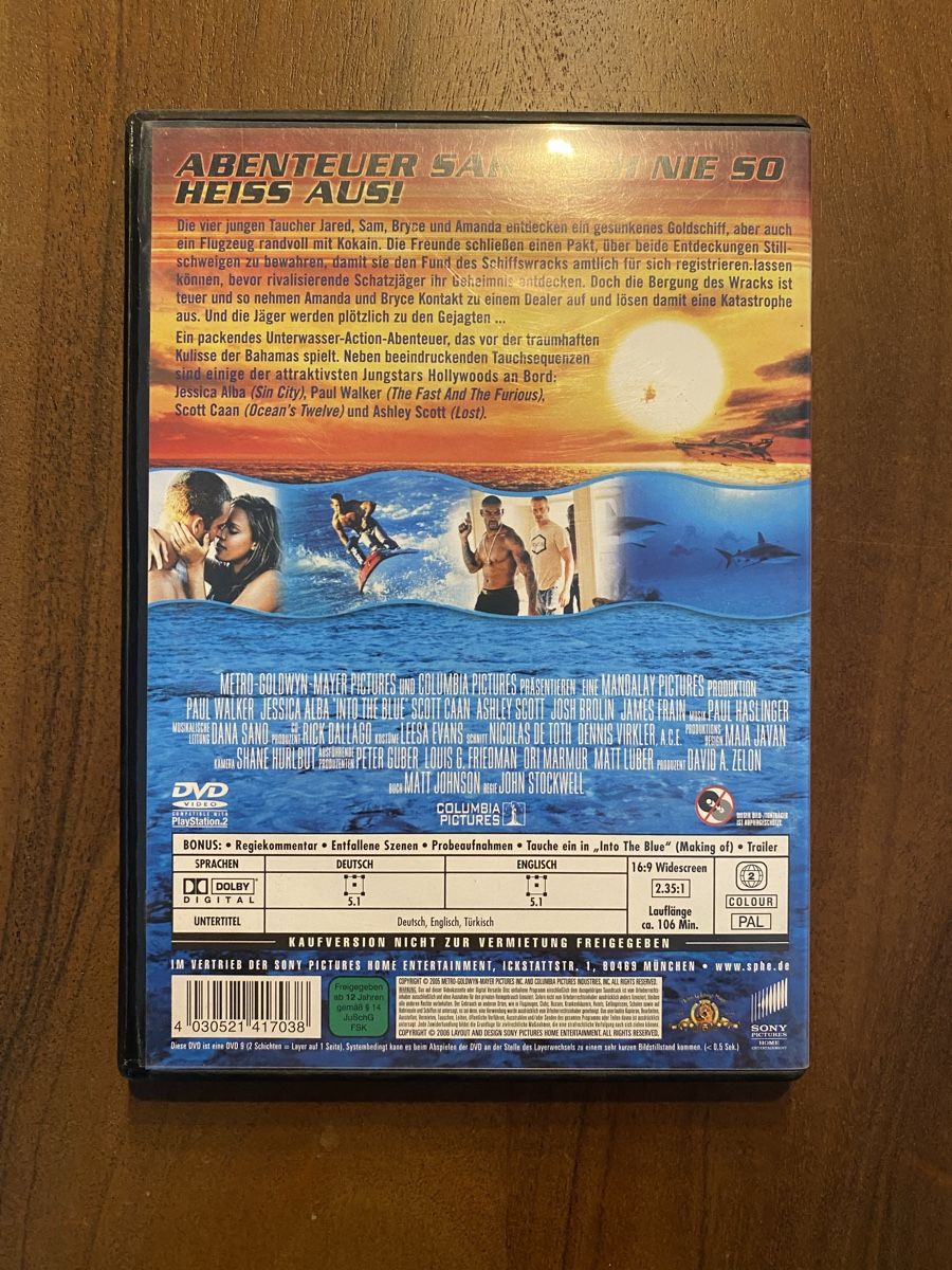 Tutti i DVDs: Into the Blue DVD – Usato da Thunstetten venduto da Virus_33 2