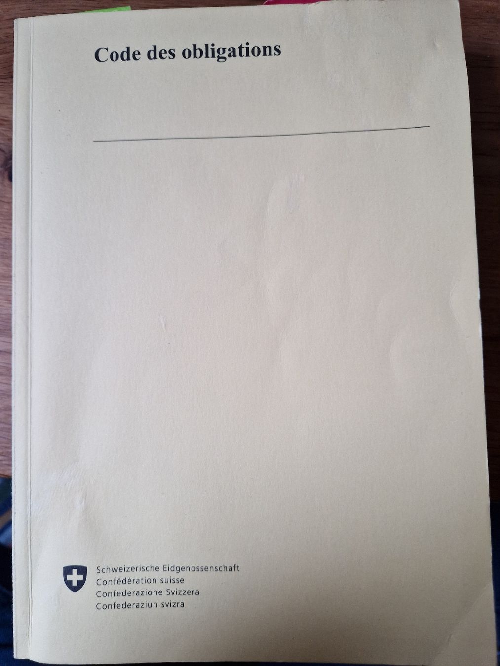 Libri: Code des obligations Suisse – Usato da Vuadens venduto da adrien8