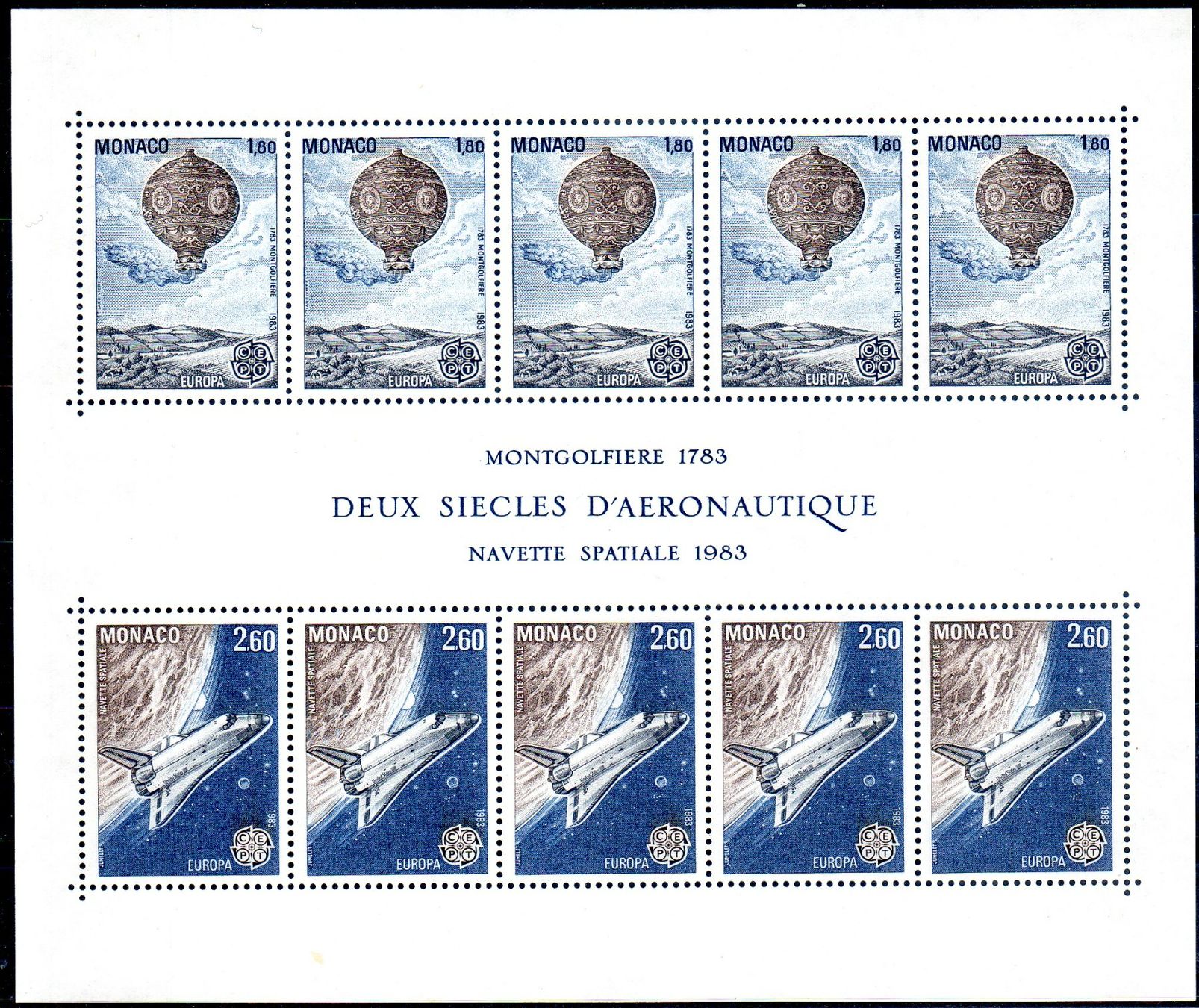 Alle Briefmarken: ** POSTFRISCH ** MONACO BLOCK EUROPAMARKEN 1983 - MO34 – Neu (gemäss Beschreibung) aus Losone von EM2019