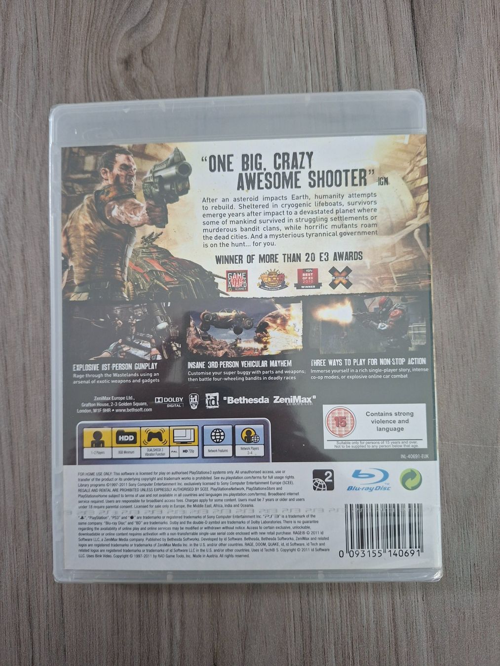 Giochi: Rage - PS3 *NEU/SEALED* – Nuovo e nell'imballaggio originale da Baar venduto da RDNA 1