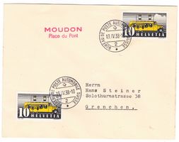 Lettre de Moudon BPA A125 pour Grenchen le 19.IV.38