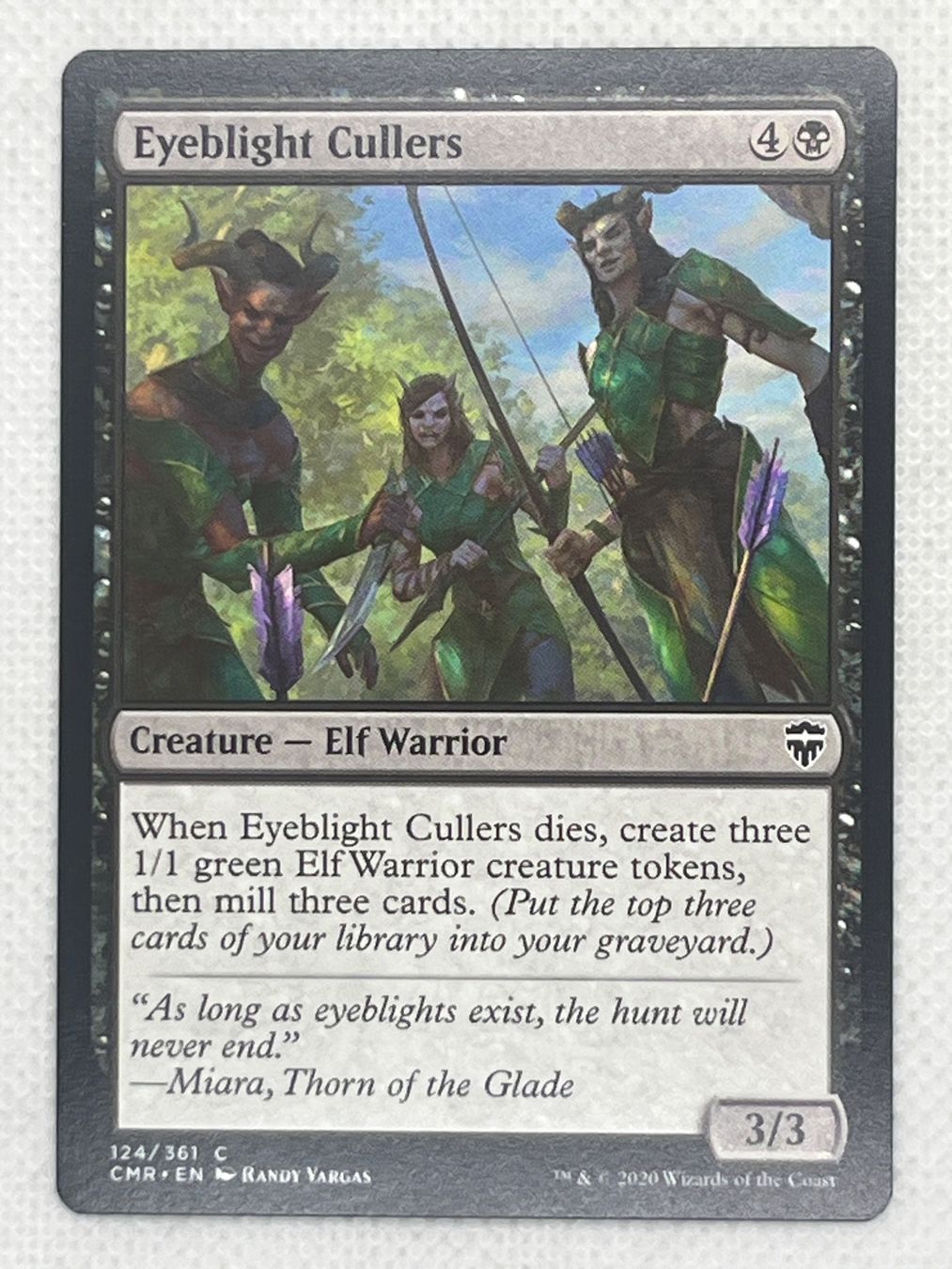Magic The Gathering Cartes à collectionner: MTG Eyeblight Cullers CMR 124 Englisch Common – D'occasion à Hinterkappelen par Kim1992